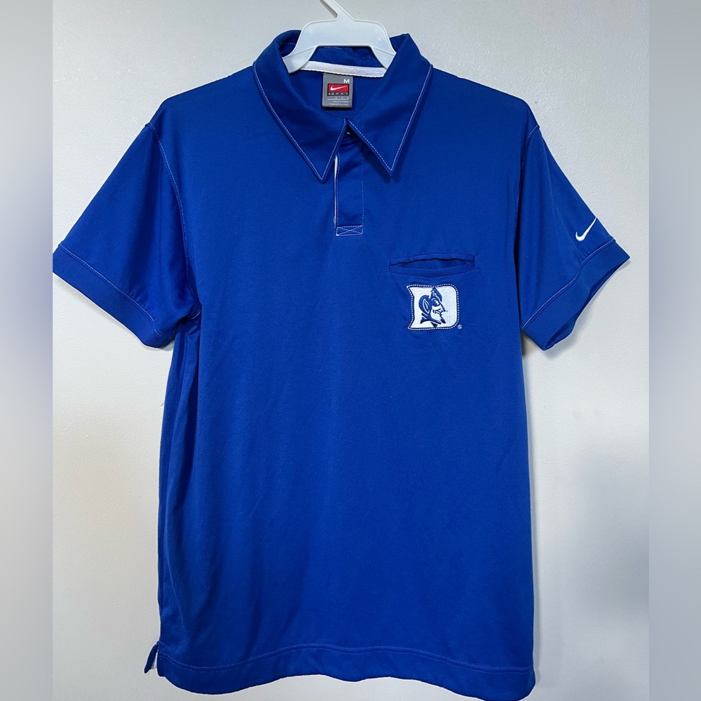 NIKE TEAM DUKE BLUE DEVILS POLO SHIRTS STYLE S7BOL 15658X MEN'S SIZE MEDIUM